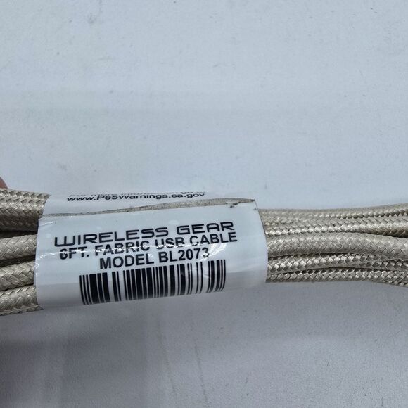 Wireless Gear 6 ft micro usb sync and charge cable. Fabric material. - Picture 2 of 4